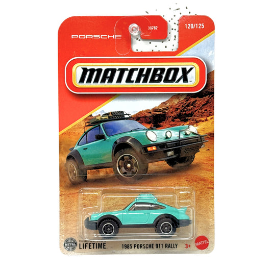 Matchbox 1985 Porsche 911 Rally 1:64 Diecast Teal