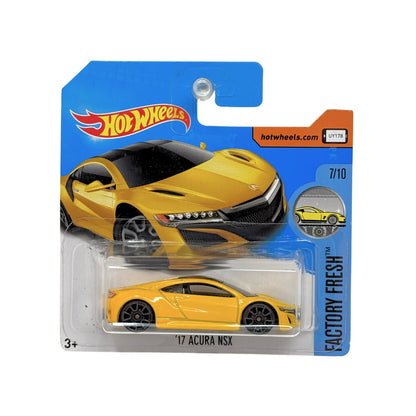 Hot Wheels Factory Fresh 2017 Acura NSX 1:64 Diecast Yellow