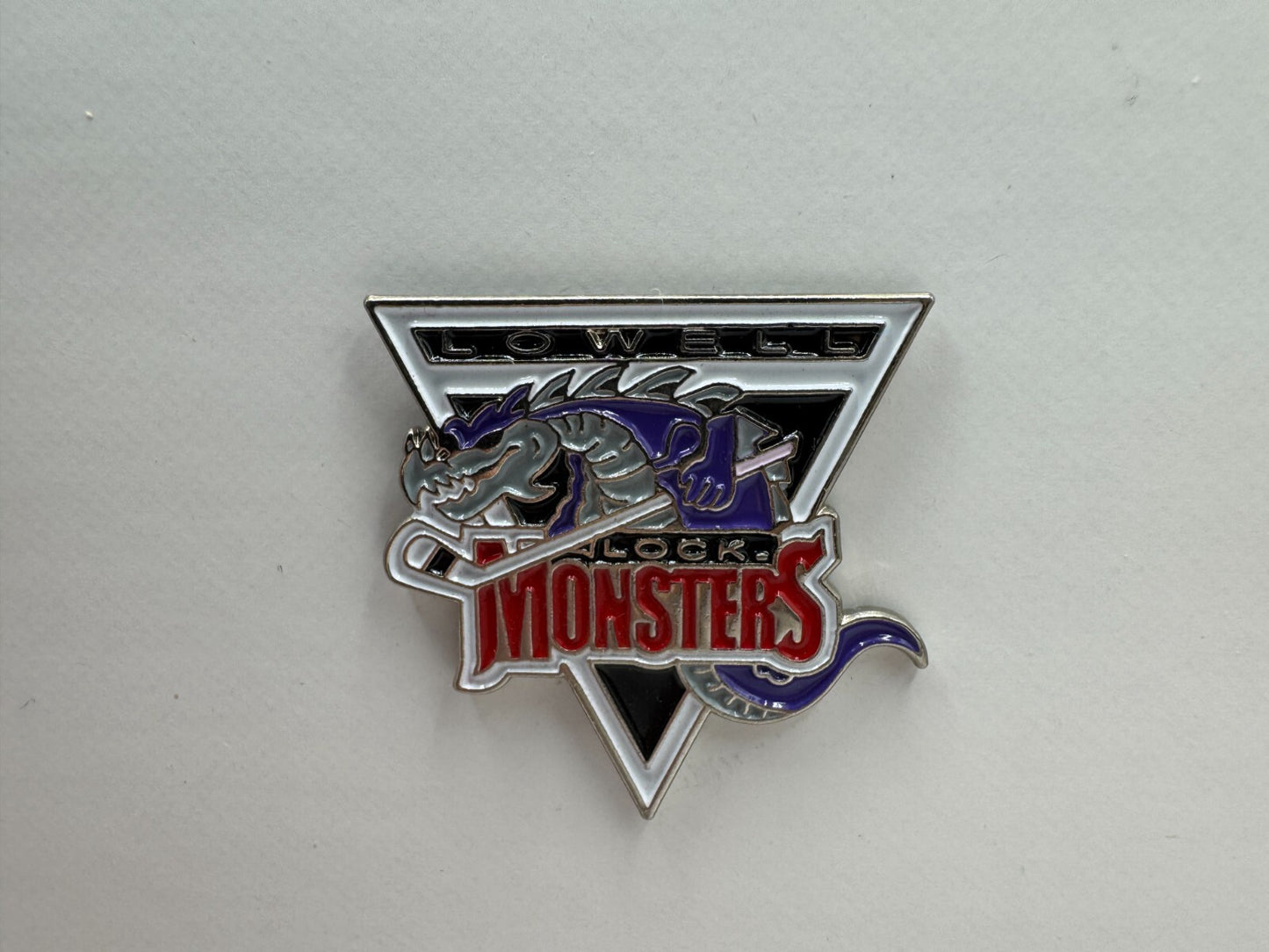 Lowell Lock Monsters AHL Hockey Team Logo Lapel Pin UDT1