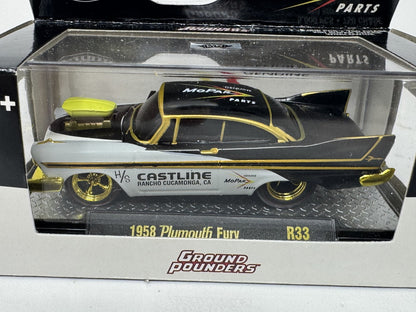 M2 Machines Ground Pounders 1958 Plymouth Fury CHASE 1:64 Diecast