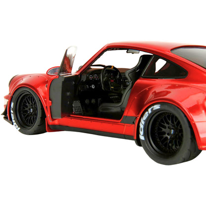 Jada Pink Slips Porsche 911 RWB Body Kit Red Chrome 1:18 Diecast