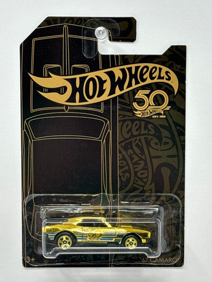 Hot Wheels 50th Anniversary Black Gold 1967 Chevrolet Camaro CHASE 1:64 Diecast