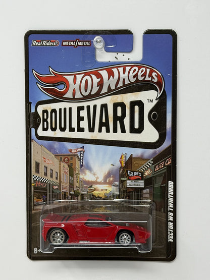 Hot Wheels Boulevard Vector W8 Twin Turbo 1:64 Diecast Real Riders Red