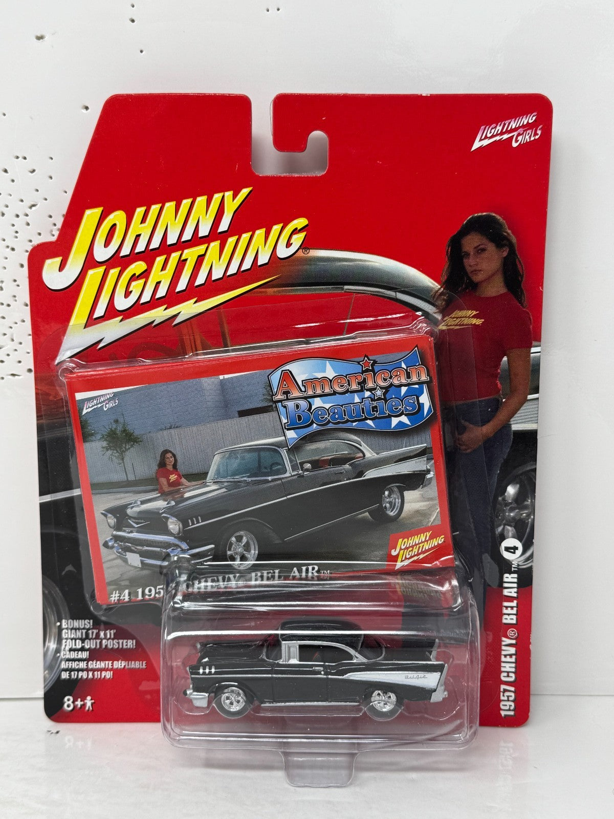 Johnny Lightning American Beauties 1957 Chevy Bel Air 1:64 Diecast