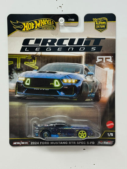 Hot Wheels Premium Circuit Legends 2024 Ford Mustang RTR Spec 5-FD 1:64 Diecast