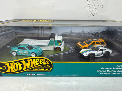 Hot Wheels Premium Greddy 4-Pack Collector Diorama Set 1:64 Diecast