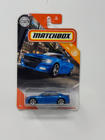 Matchbox MBX City 2018 Dodge Charger 1:64 Diecast Blue