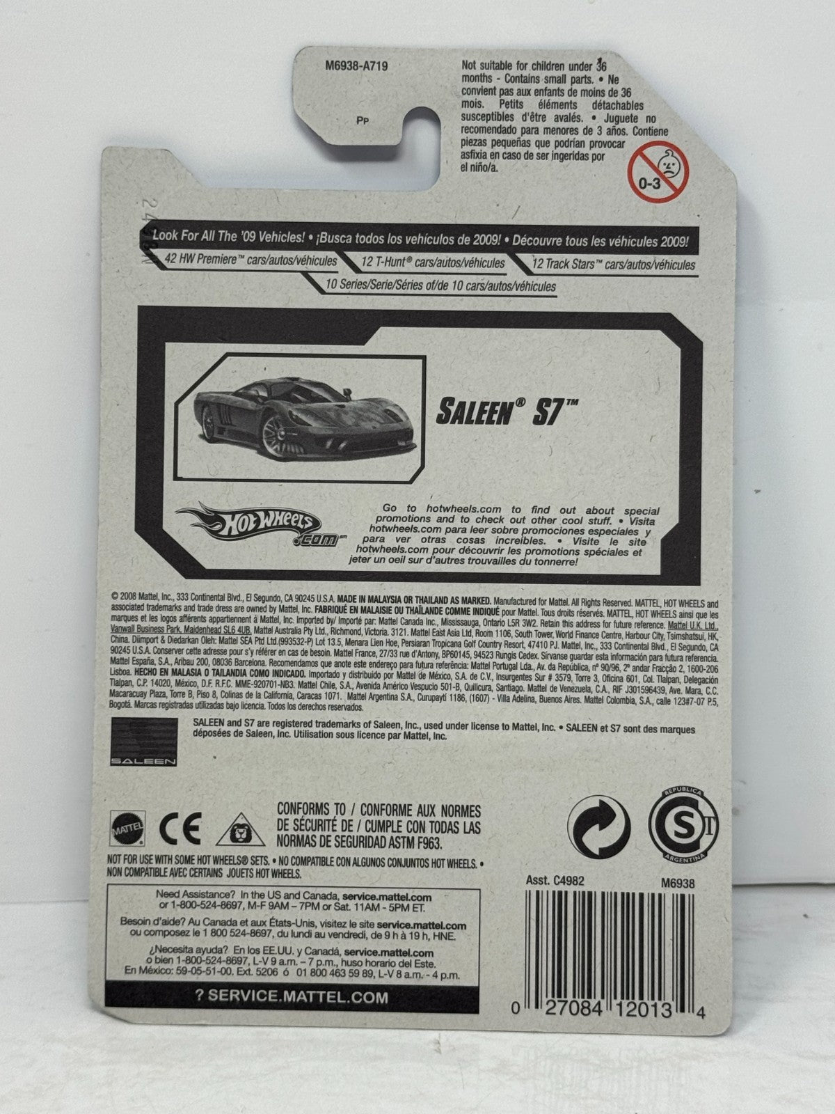 Hot Wheels Stars Saleen S7 1:64 Diecast Blue