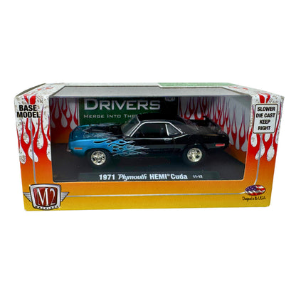 M2 Machines 1971 Plymouth HEMI Cuda Auto Drivers 1:64 Diecast