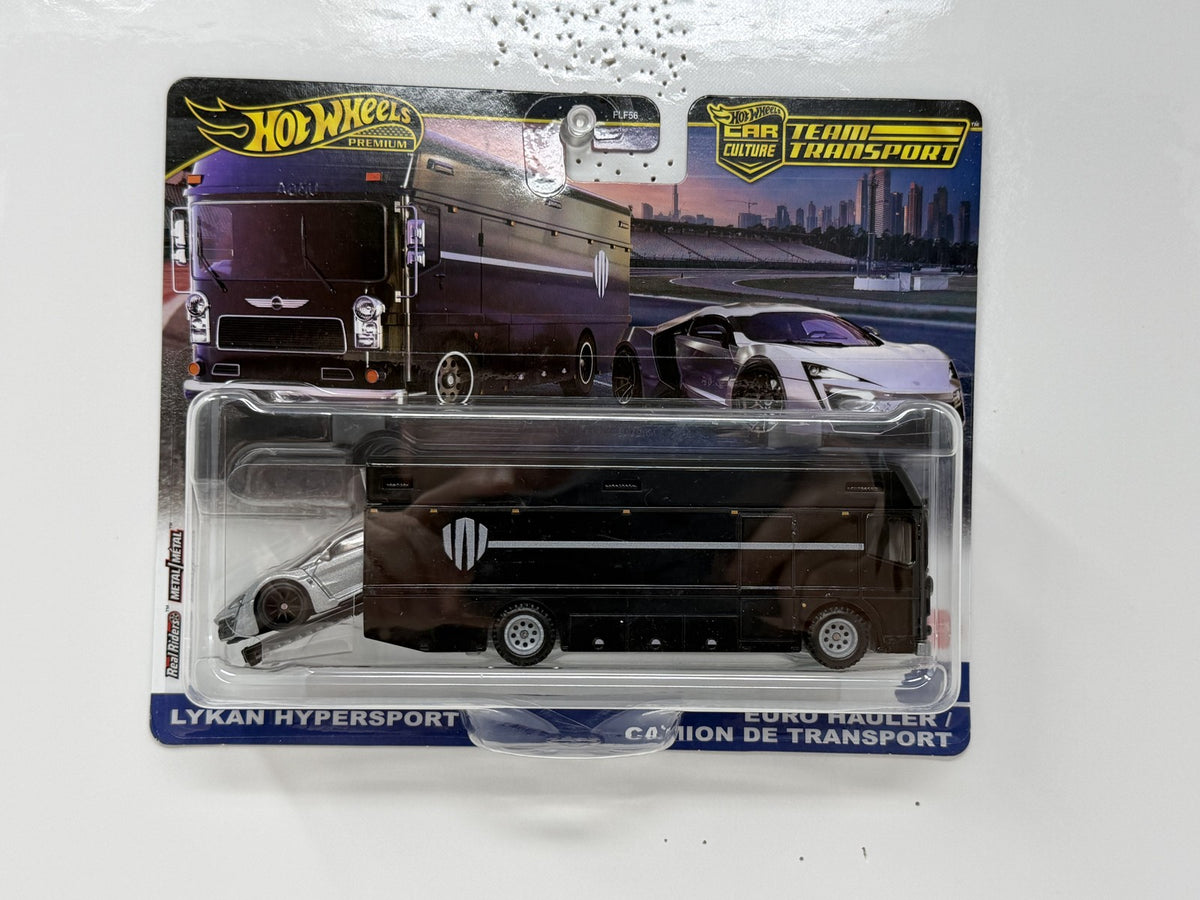 Hot Wheels Premium Team Transport #85 Lykan Hypersport Euro Hauler 1:64 Diecast