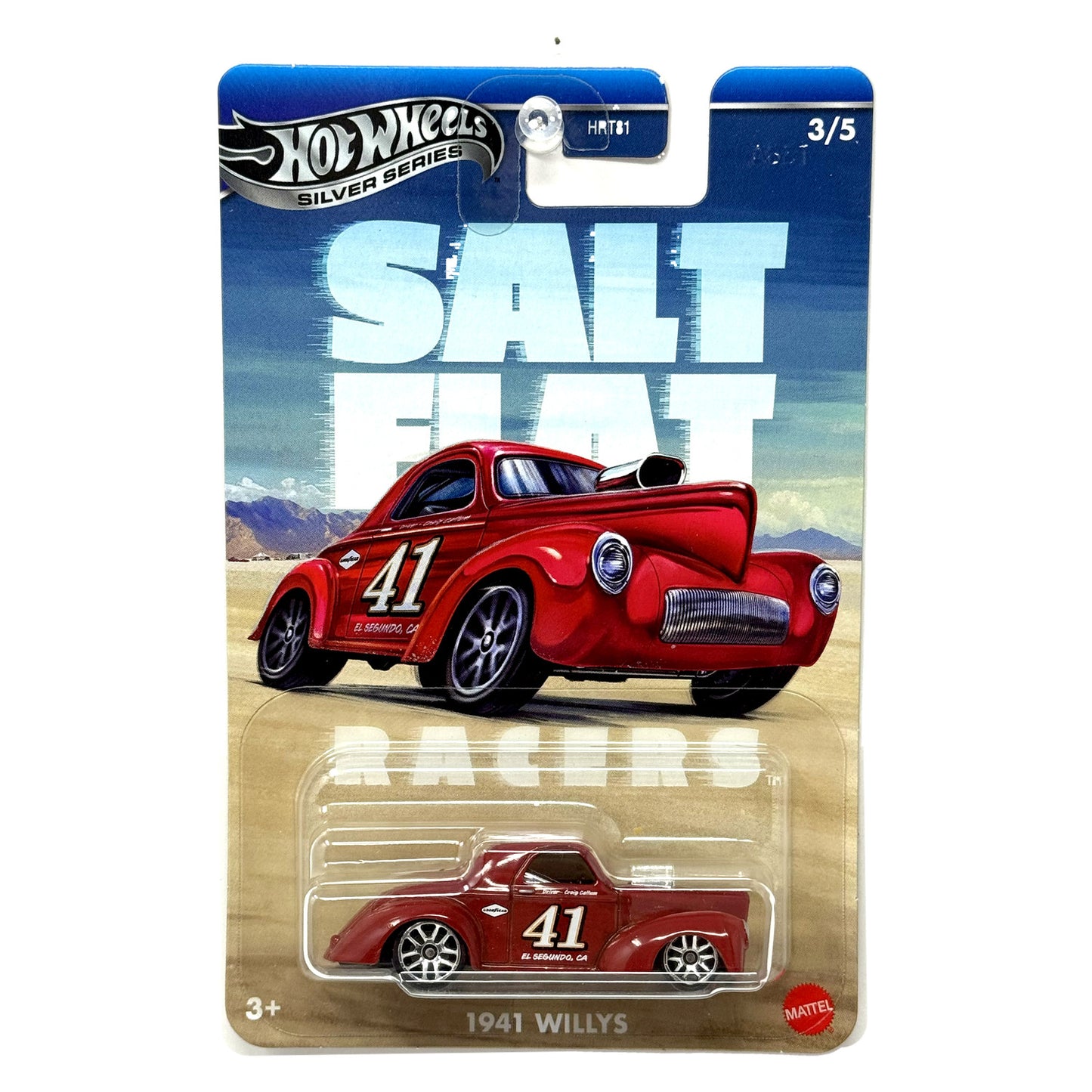 Hot Wheels Salt Flat Racers 1941 Willys 1:64 Diecast Red