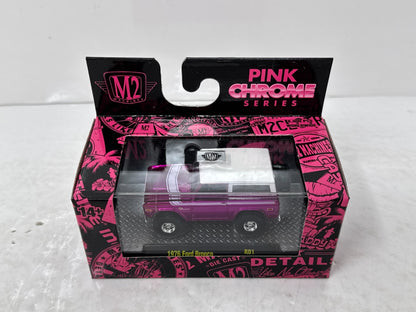 M2 Machines Pink Chrome Series 1976 Ford Bronco 1:64 Diecast