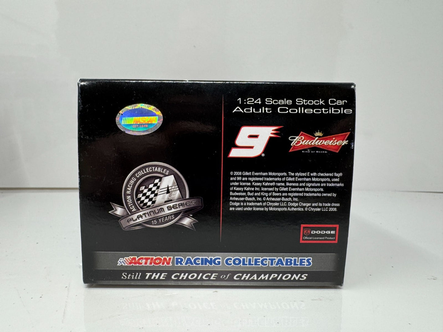 Action NASCAR #9 Kasey Kahne Budweiser Coke 600 Race Win 2008 1:24 Diecast
