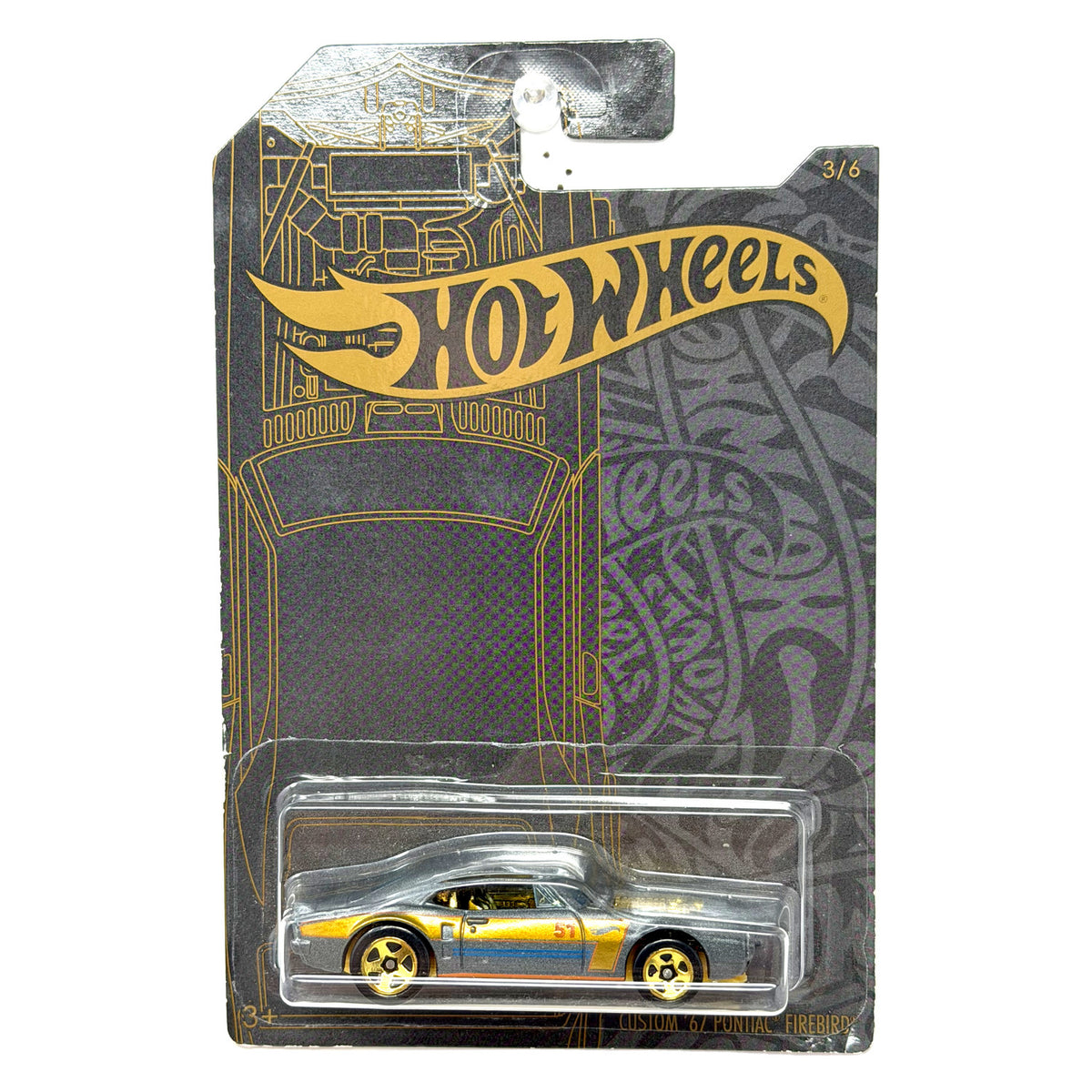 Hot Wheels Anniversary Black & Gold Custom 1967 Pontiac Firebird 1:64 Diecast