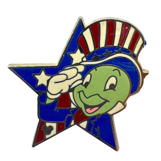 DLR Disney Jiminy Cricket Saluting Patriotic Star Salute Pinocchio Hidden Mickey Trading Pin DC1S3