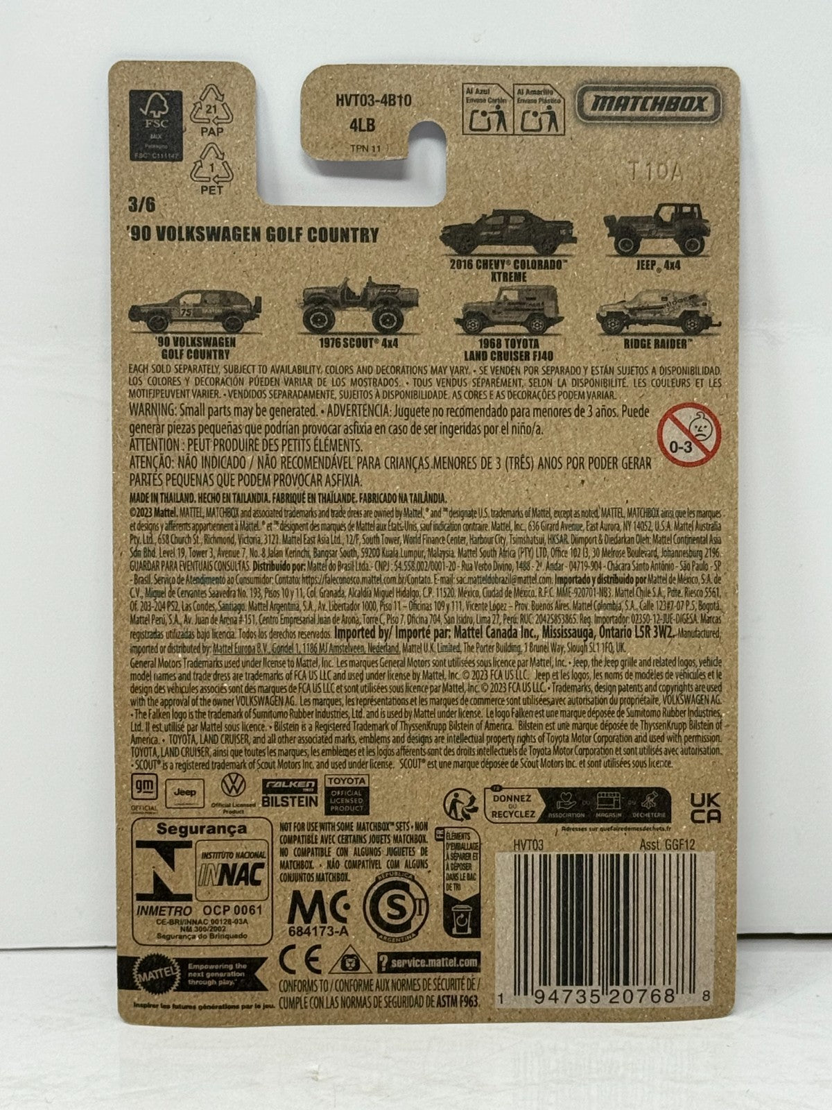 Matchbox Off Road Rally 1990 Volkswagen Golf Country 1:64 Diecast