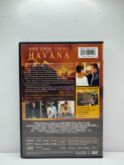 Havana (DVD) Robert Redford Drama