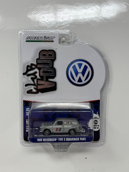 Greenlight 1969 Volkswagen Squareback Panel Club V-Dub  RAW CHASE 1:64 Diecast