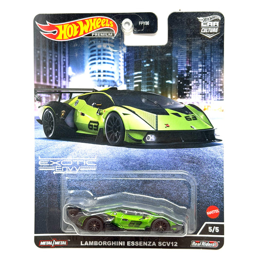 Hot Wheels Premium Exotic Envy Lamborghini Essenza SCV12 1:64 Diecast