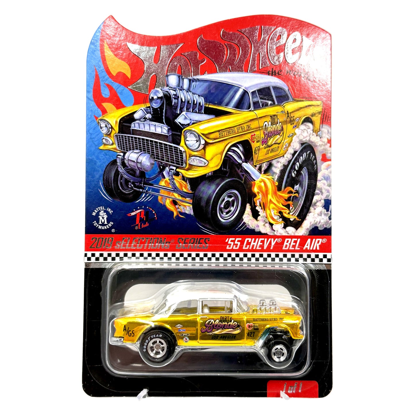Hot Wheels RLC Red Line Club Selections 1955 Chevy Bel Air Gasser 1:64 Diecast