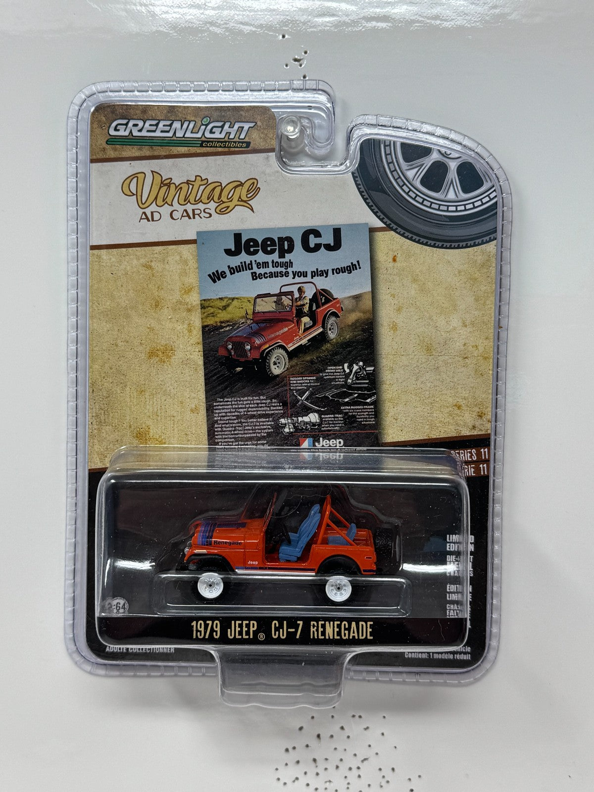 Greenlight 1979 Jeep CJ-7 Renegade Vintage Ad Cars Series 11 1:64 Diecast