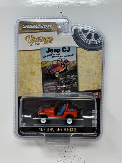 Greenlight 1979 Jeep CJ-7 Renegade Vintage Ad Cars Series 11 1:64 Diecast