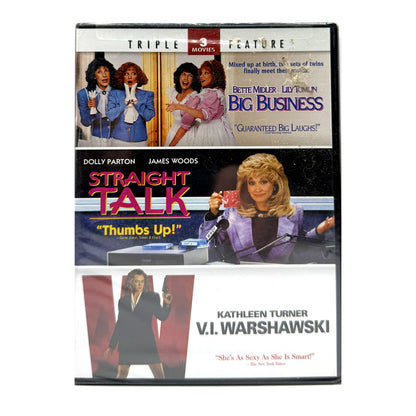 Big Business / Straight Talk / V.I. Warshawski (DVD) Movie Collection Sealed