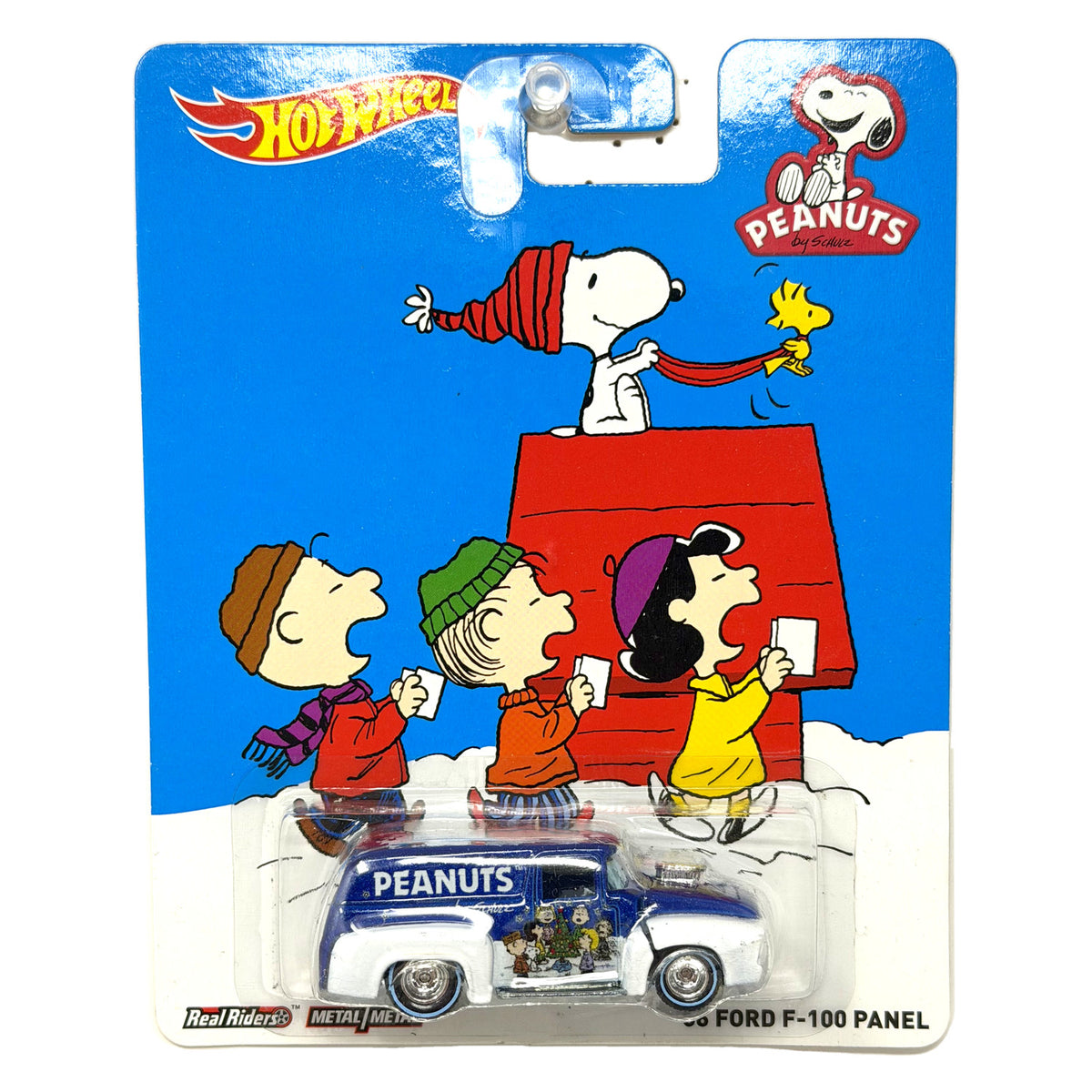 Hot Wheels Peanuts 1956 Ford F-100 Panel 1:64 Diecast Real Riders
