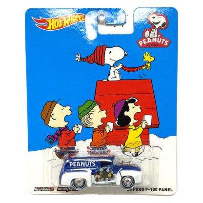 Hot Wheels Peanuts 1956 Ford F-100 Panel 1:64 Diecast Real Riders
