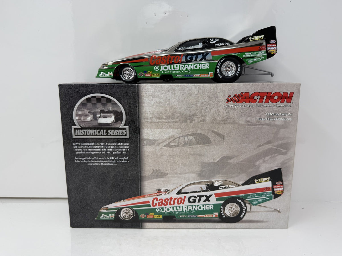 Action NHRA Historical John Force 1990 Oldsmobile Chrome 1 of 390 1:24 Diecast