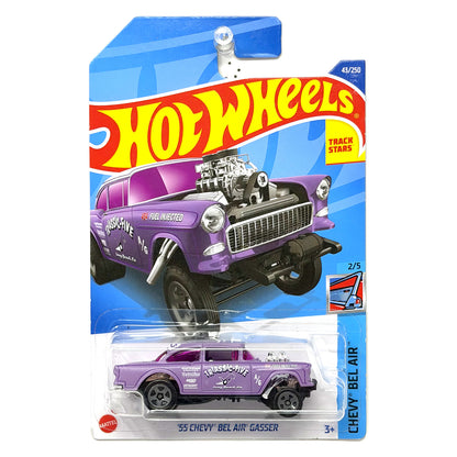Hot Wheels Chevy Bel Air 1955 Chevy Bel Air Gasser Purple 1:64 Diecast