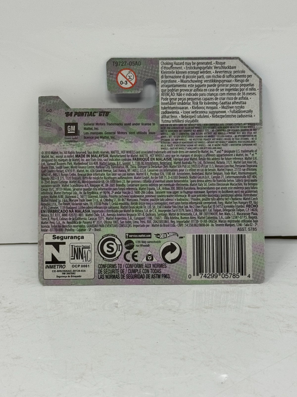 Hot Wheels Treasure Hunt 1964 Pontiac GTO 1:64 Diecast Short Card