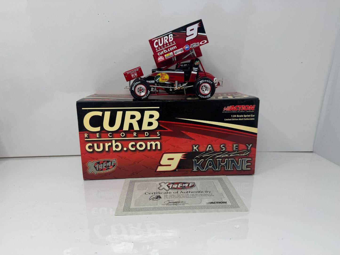 Action NASCAR Kasey Kahne #9 Curb Records 2004 Sprint Car Xtreme 1:24 Diecast