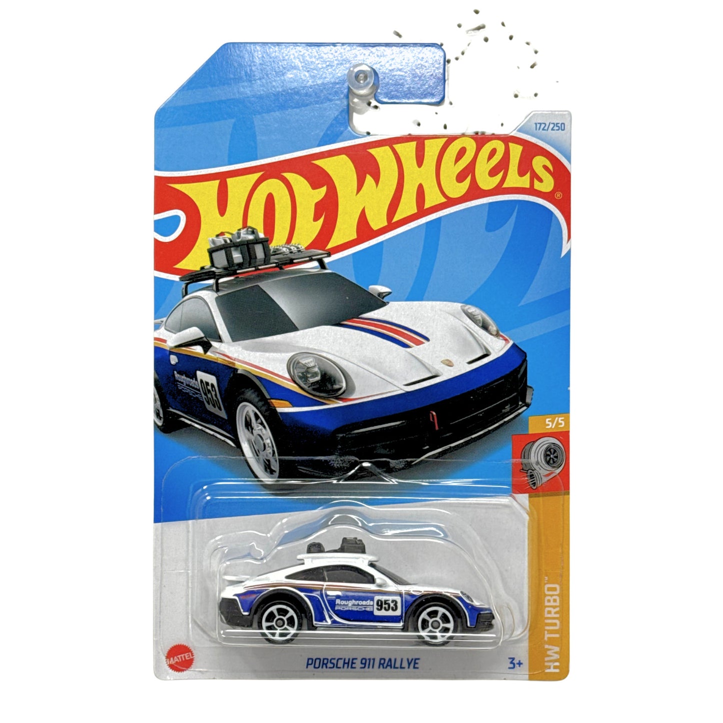 Hot Wheels Turbo Porsche 911 Rallye 1:64 Diecast White Blue