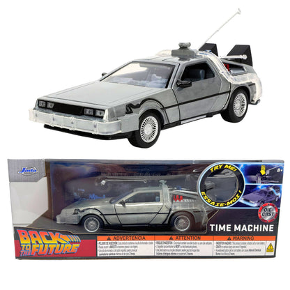 Jada Back to the Future Time Machine DeLorean w/ Lights 1:24 Diecast