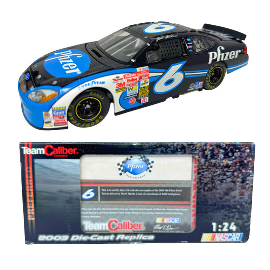 Team Caliber NASCAR Mark Martin #6 Pfizer 2003 Ford Taurus 1:24 Diecast