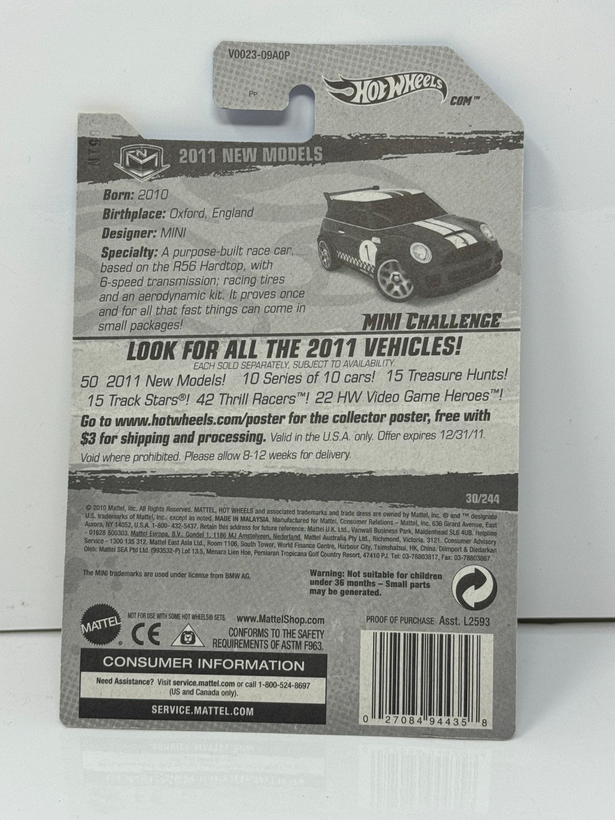 Hot Wheels 2011 New Models Mini Challenge 1:64 Diecast Factory Sealed V2
