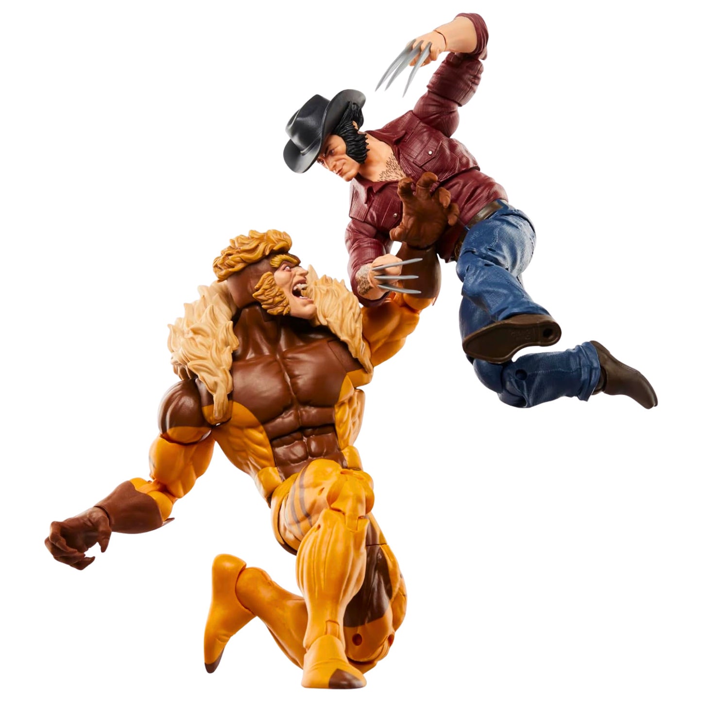 Marvel Legends Wolverine 50th Anniversary Logan vs Sabretooth 2-Pack Figure