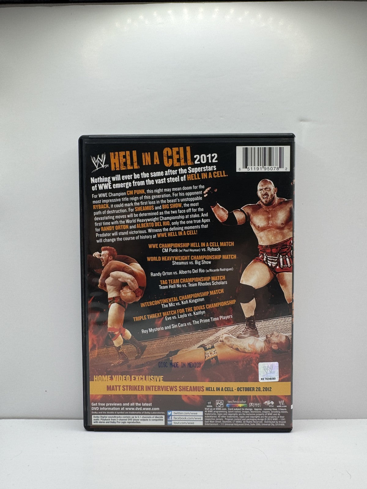 WWE Hell in a Cell 2012 (DVD) WWE Wrestling