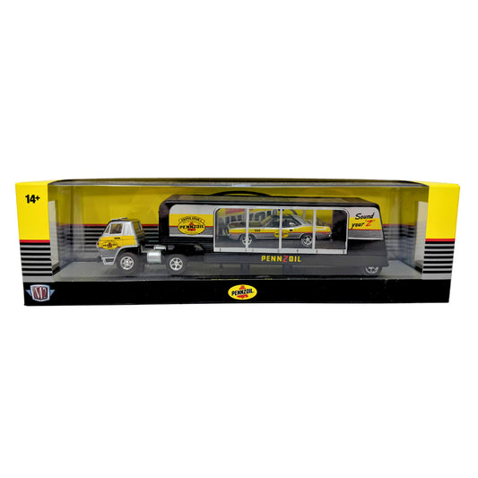 M2 Machines Auto Haulers 1970 Dodge L600 COE & 1971 Plymouth Cuda 1:64 Diecast