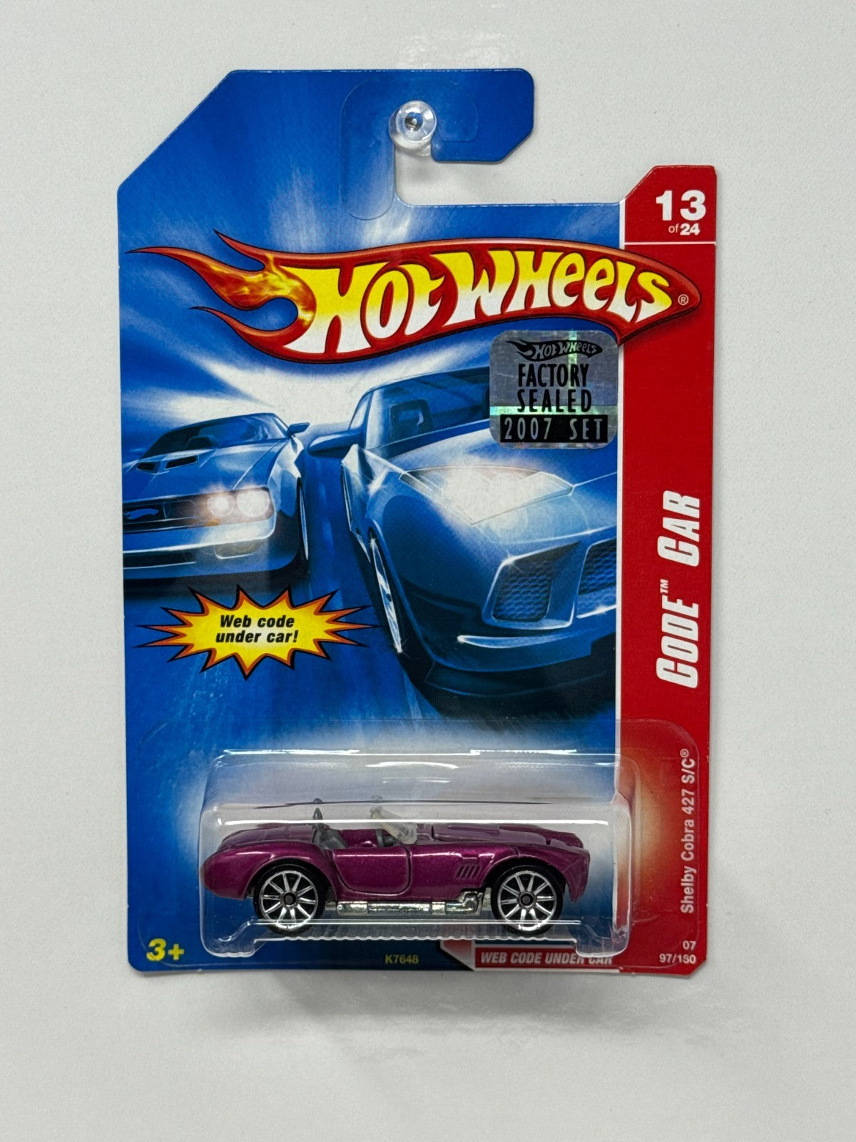 Hot Wheels Code Car Shelby Cobra 427 SC 1:64 Diecast Factory Sealed