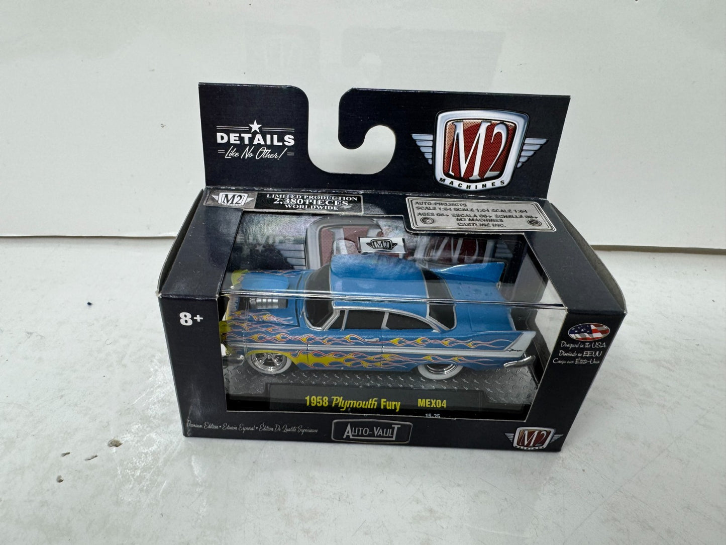 M2 Machines Auto Vault 1958 Plymouth Fury 1:64 Diecast