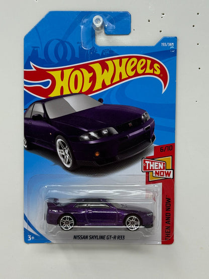 Hot Wheels Then and Now Nissan Skyline GT-R R33 1:64 Diecast Purple