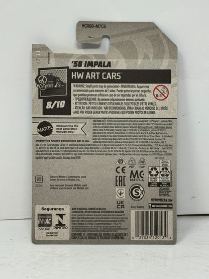 Hot Wheels Treasure Hunt HW Art Cars 1958 Chevy Impala 1:64 Diecast