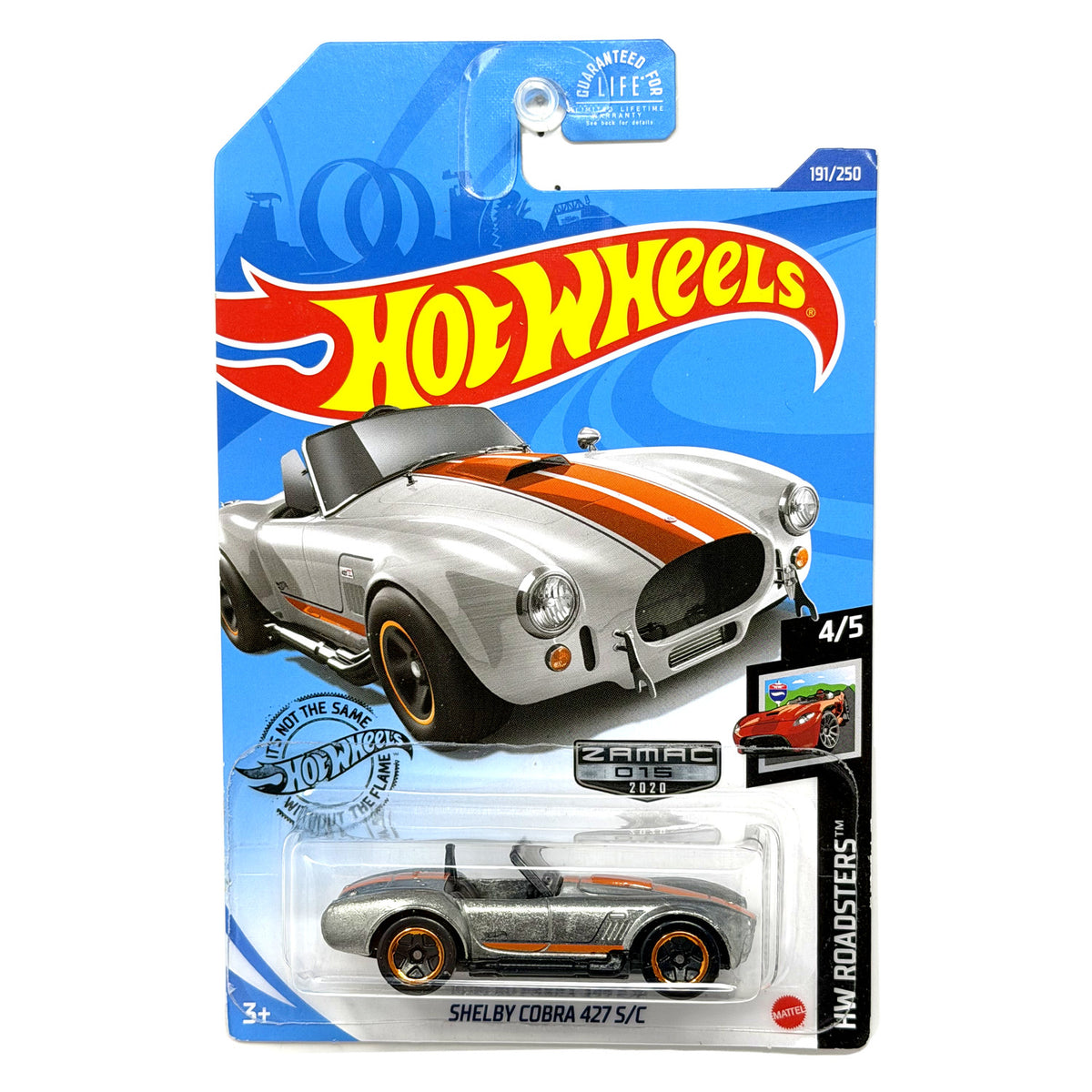 Hot Wheels ZAMAC HW Roadsters Shelby Cobra 427 S/C 1:64 Diecast