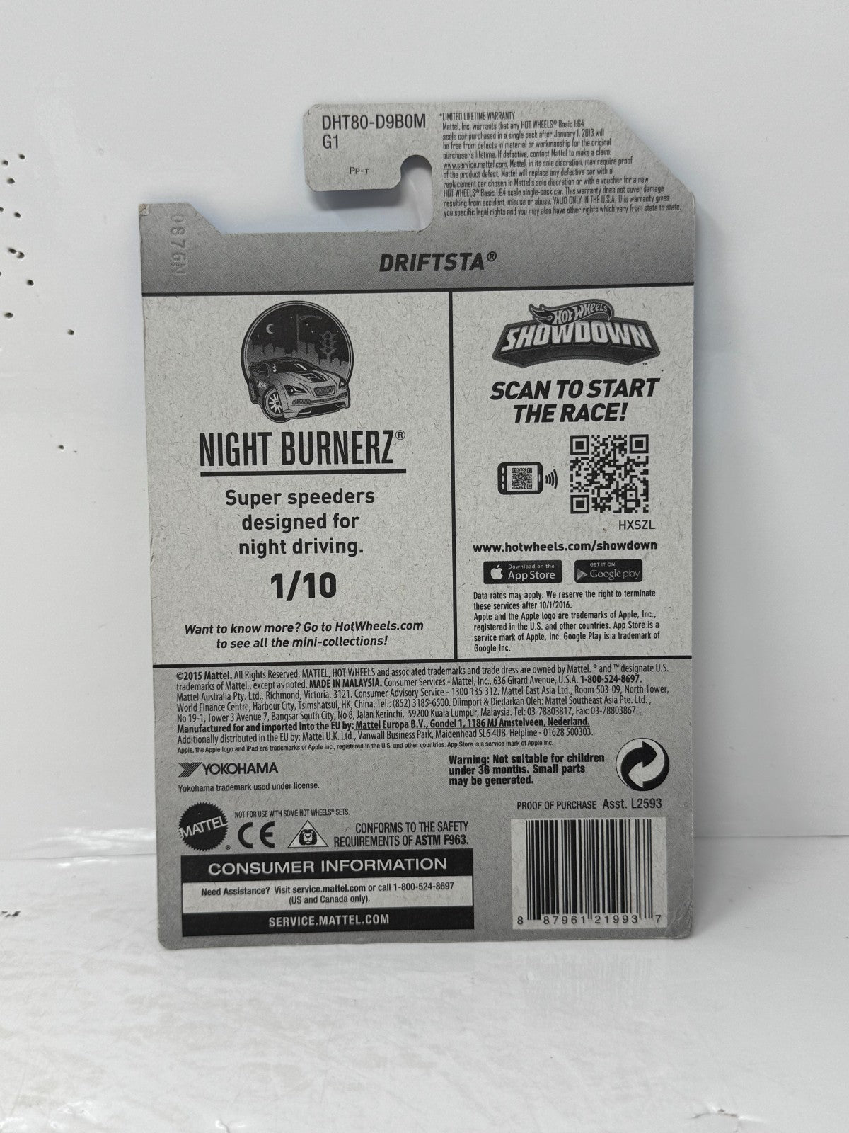 Hot Wheels Super Treasure Hunt Driftsta Nightburnerz 1:64 Diecast