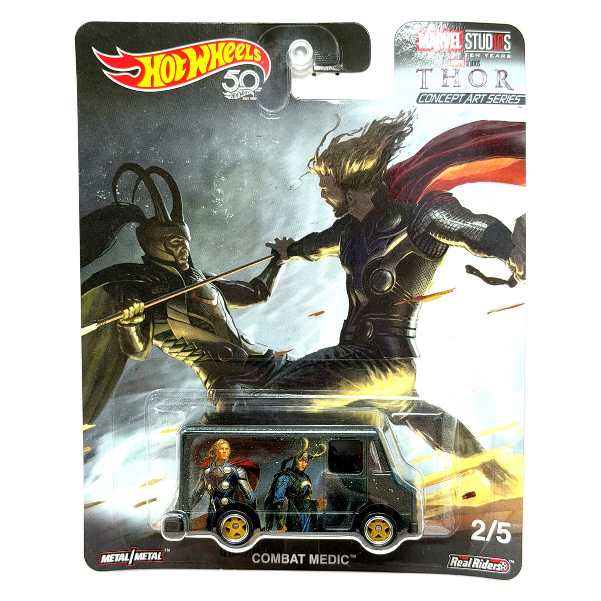 Hot Wheels Marvel Studios Thor Combat Medic 1:64 Diecast Real Riders