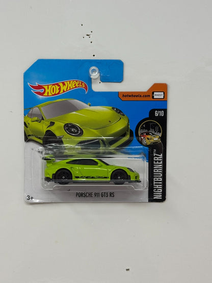 Hot Wheels Nightburnerz Porsche 911 GT3 RS 1:64 Diecast Short Card