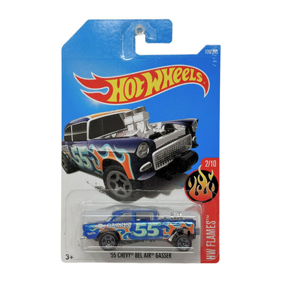Hot Wheels HW Flames 1955 Chevy Bel Air Gasser 1:64 Diecast TAMPO ROOF ERROR