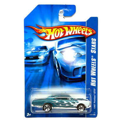 Hot Wheels Stars 1967 Pontiac GTO 1:64 Diecast Teal Flames